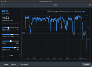 iZotope RX 11 Loudness Optimize